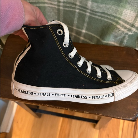 Converse all star high custom fierce fearless female size 8 - Picture 2 of 7